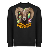 Black Bighorn Sheep Heavyweight Sweatshirt - RanaPortraitStore