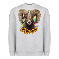 Heather Grey Bighorn Sheep Heavyweight Sweatshirt - RanaPortraitStore