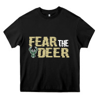 Black fear the deer Heavy Core Tee - artisFamous
