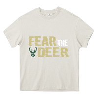 Cream fear the deer Heavy Core Tee - artisFamous