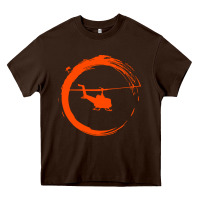 Chocolate Brown helicopter Heavy Core Tee - artisFamous