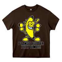 Chocolate Brown peanut butter jelly time banana Heavy Core Tee - artisFamous