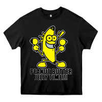 Black peanut butter jelly time banana Heavy Core Tee - artisFamous