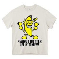 Cream peanut butter jelly time banana Heavy Core Tee - artisFamous