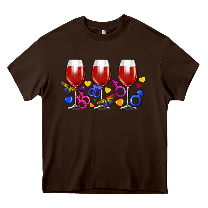 Pride Wine Cups Heavy Core Tee by FaDigitalArtStudio | Teevron