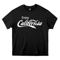 Black enjoy california Heavy Core Tee - artisFamous