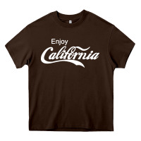 Chocolate Brown enjoy california Heavy Core Tee - artisFamous