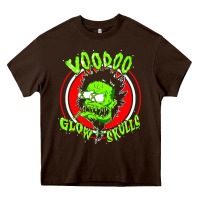 Chocolate Brown voodoo glow skulls Heavy Core Tee - artisFamous