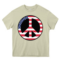 United States Peace Symbol Heavy Core Tee | Teevron