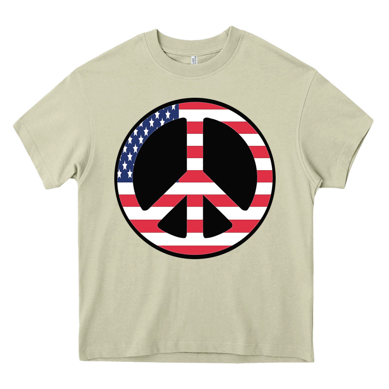 United States Peace Symbol Heavy Core Tee by artisFamous | Teevron