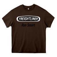 Chocolate Brown freightliner run smart Heavy Core Tee - artisFamous