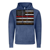 Vintage Denim thin red line American flag leopard Vintage Hoodie - Artiststas