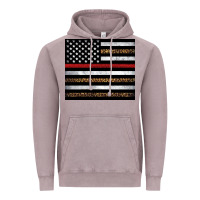 Vintage Zinc thin red line American flag leopard Vintage Hoodie - Artiststas