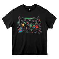 Black Contemporary Miro Heavy Core Tee - artisFamous