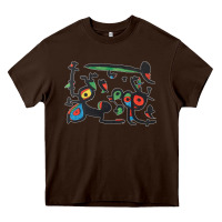 Chocolate Brown Contemporary Miro Heavy Core Tee - artisFamous