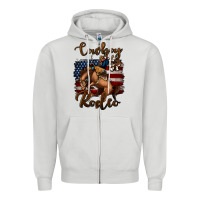 Dove Grey cowboy up rodeo bucking bronco Zipper Hoodie - Jasminsmagicworld