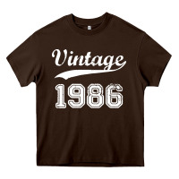 Chocolate Brown vintage 1986 Heavy Core Tee - artisFamous