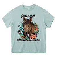 Just A Girl Who Loves Horses Heavy Core Tee | Teevron