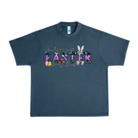 Midnight Navy Happy Easter Y'all Urban Heavy Tee - CowhideDigitalArt