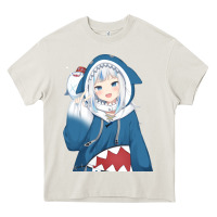 Cream Smile Beautiful Gawr Gura Heavy Core Tee - artisFamous