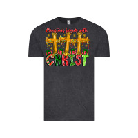 Vintage Black christmas begins with christ Vintage Tee - CowhideDigitalArt