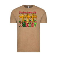 Vintage Coffee christmas begins with christ Vintage Tee - CowhideDigitalArt