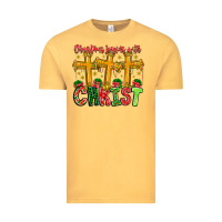 Vintage Mustard christmas begins with christ Vintage Tee - CowhideDigitalArt