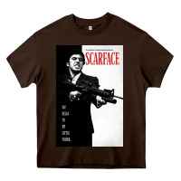 Chocolate Brown scarfaces Heavy Core Tee - artisFamous