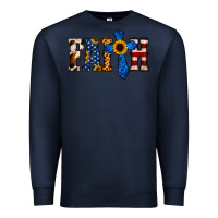 Navy American Flag Faith Premium Sweatshirt - Jasminsmagicworld