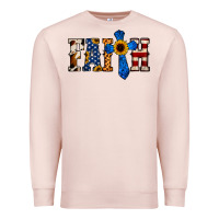 Pale Pink American Flag Faith Premium Sweatshirt - Jasminsmagicworld