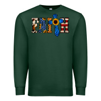 Sports Green American Flag Faith Premium Sweatshirt - Jasminsmagicworld