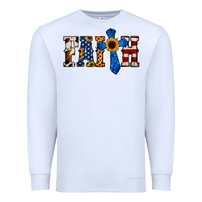 American Flag Faith Premium Sweatshirt by Jasminsmagicworld | Teevron