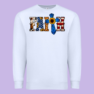 American Flag Faith Premium Sweatshirt Designed By Jasminsmagicworld