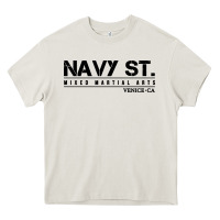 Cream navy street kingdom mma mixed martial arts Heavy Core Tee - artisFamous
