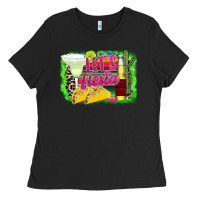 Black Lets Fiesta Ladies Tee - CowhideDigitalArt