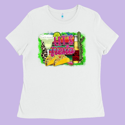Lets Fiesta Ladies Tee Designed By Cowhidedigitalart
