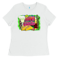 White Lets Fiesta Ladies Tee - CowhideDigitalArt