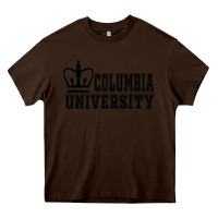 Chocolate Brown columbia university Heavy Core Tee - artisFamous