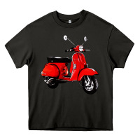 Asphalt classic italian vespa scooter Heavy Core Tee - artisFamous