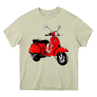 Mossy classic italian vespa scooter Heavy Core Tee - artisFamous