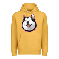 Mustard husky Premium Hoodie - Jasminsmagicworld