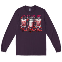 Plum you give me teachcardia Long Sleeve Tee - RacoonDesign
