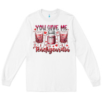 White you give me teachcardia Long Sleeve Tee - RacoonDesign