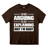 Chocolate Brown I'M NOT ARGUING I'M JUST EXPLAINING WHY I'M RIGHT FUNNY Heavy Core Tee - artisFamous