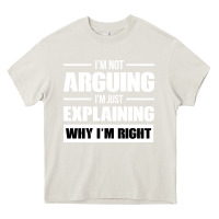 Cream I'M NOT ARGUING I'M JUST EXPLAINING WHY I'M RIGHT FUNNY Heavy Core Tee - artisFamous