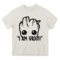 Cream baby groot Heavy Core Tee - artisFamous