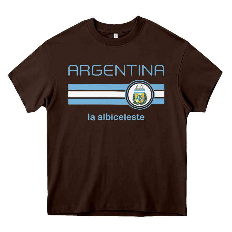 Soccer Argentina Jersey Argentinian Football La Albiceleste Heavy Core Tee by artisFamous | Teevron