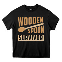 Black wooden spoon survivor Heavy Core Tee - artisFamous