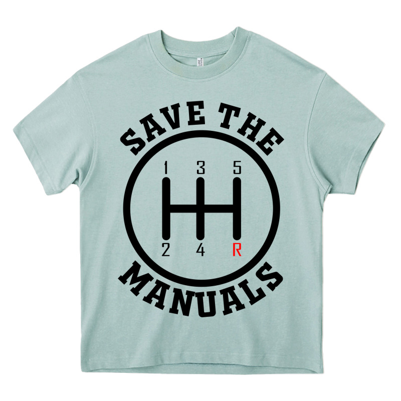 Save The Manuals (black) Heavy Core Tee by artisFamous | Teevron