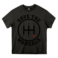 Asphalt save the manuals (black) Heavy Core Tee - artisFamous